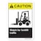 Signmission ANSI Caution, Rigid Plastic, 10" x 7", Landscape, Watch For Forklift Traffic OS-CS-P-710-L-19794 - alternate 1
